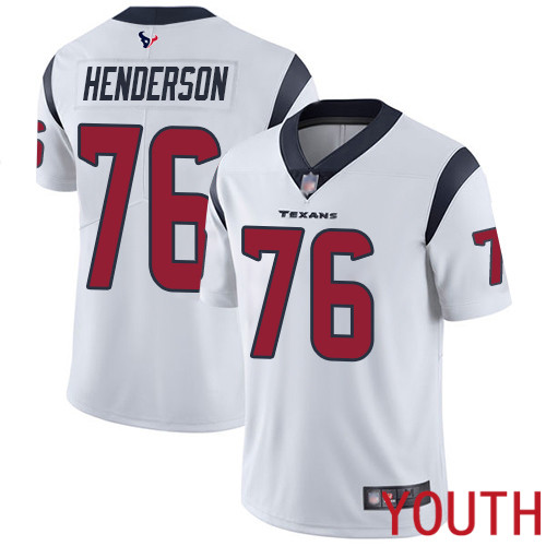 Houston Texans Limited White Youth Seantrel Henderson Road Jersey NFL Football 76 Vapor Untouchable